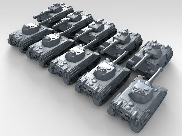 1/600 German VK 2801 Light Tank x10 in Clear Ultra Fine Detail Plastic
