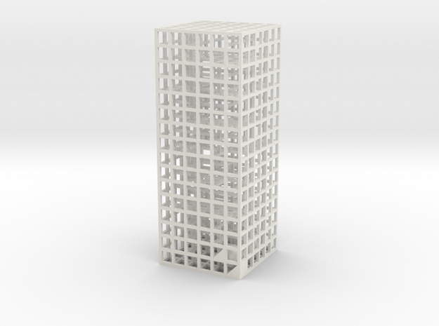 Maze 05, 3x3x8 in White Natural Versatile Plastic: Medium