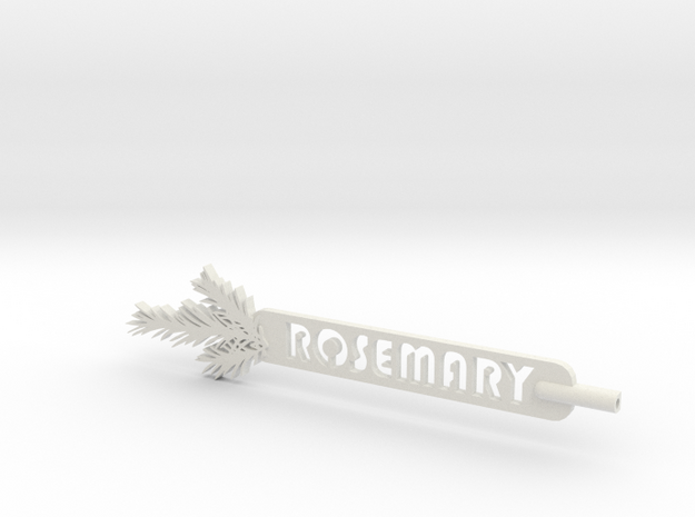 Rosemary Plant Stake in White Natural Versatile Plastic