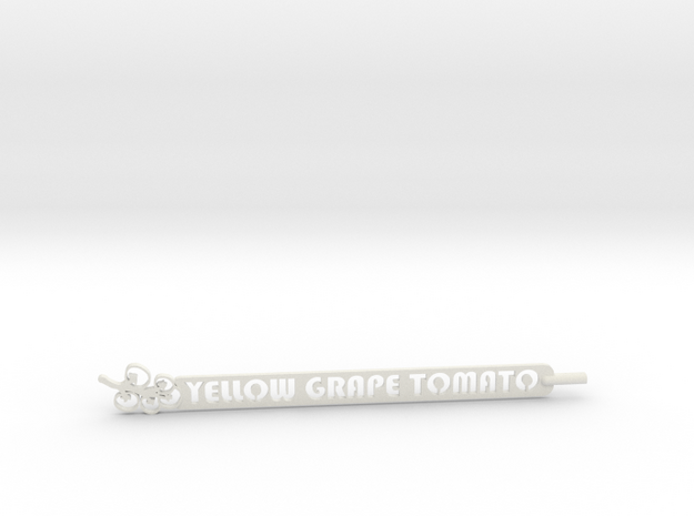 Yellow Grape Tomato Stake in White Natural Versatile Plastic