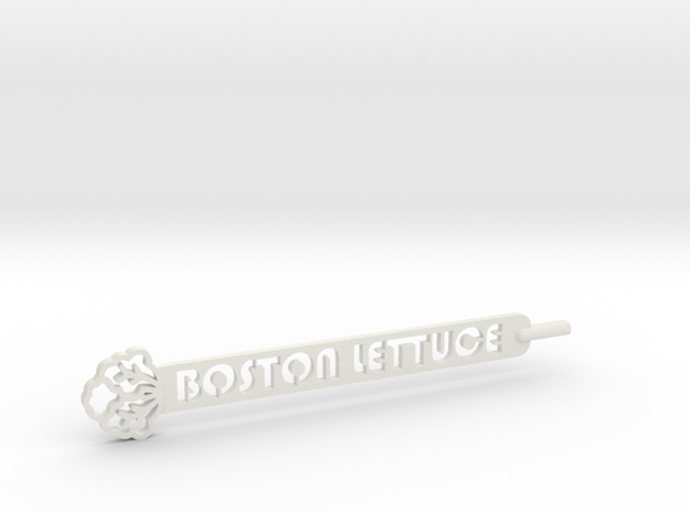 Boston Lettuce Plant Stake in White Natural Versatile Plastic