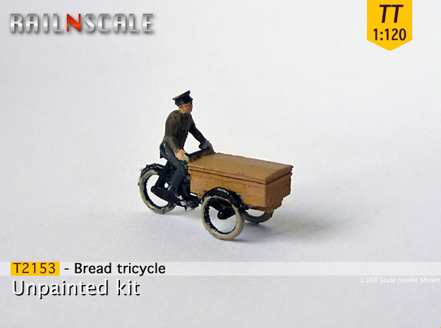 Bread tricycle (TT 1:120) in Tan Fine Detail Plastic