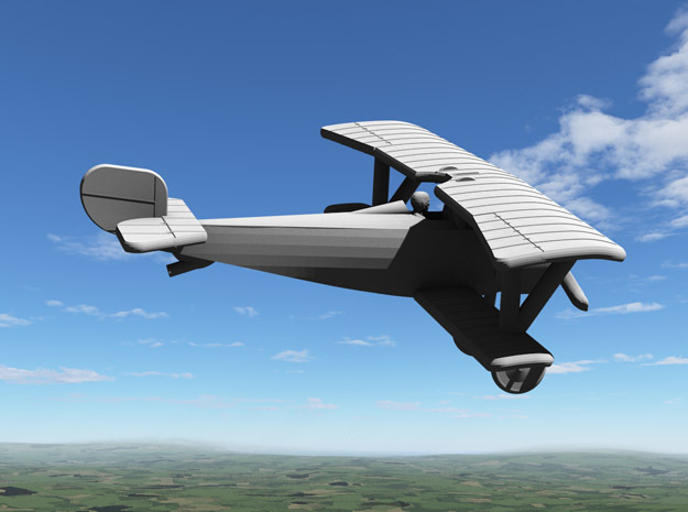 Nieuport 17bis (Vickers) in White Natural Versatile Plastic: 1:144