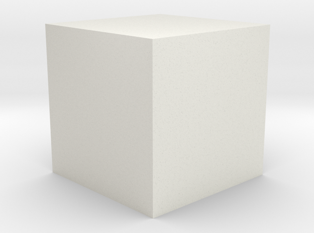 The Price Cube in White Natural Versatile Plastic