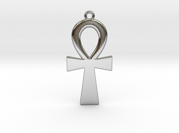 Ankh Pendant .8" in Polished Silver
