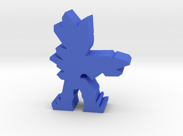 Game Piece, Crystal Alien, Rifle Aiming in Blue Processed Versatile Plastic