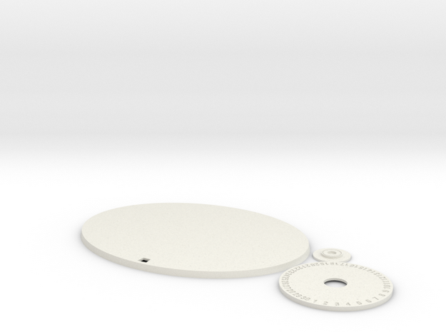 120mm by 92mm Oval Wound Tracking Base in White Natural Versatile Plastic
