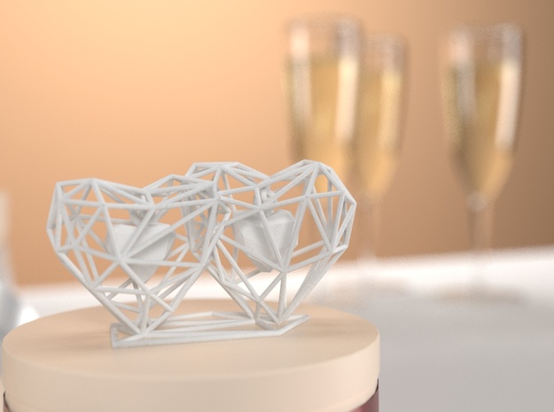 3D Hearts Wedding gift
