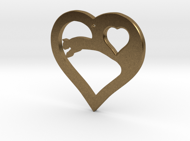 The Eager Heart (precious metal pendant) in Natural Bronze