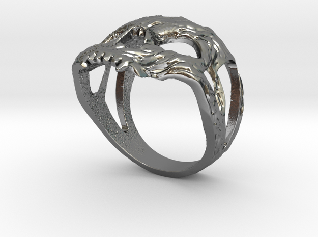 Ring skull in Polished Silver: 10.25 / 62.125