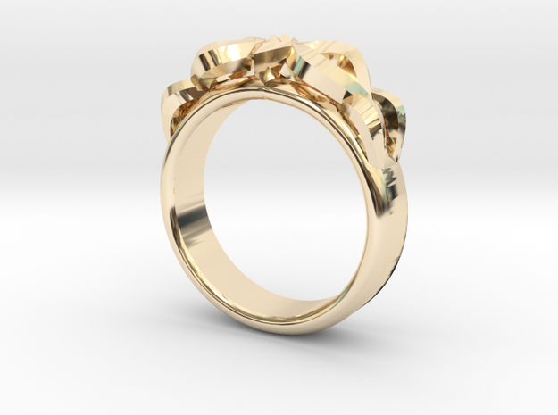 Designer Ring #3 in 14k Gold Plated Brass: 8 / 56.75