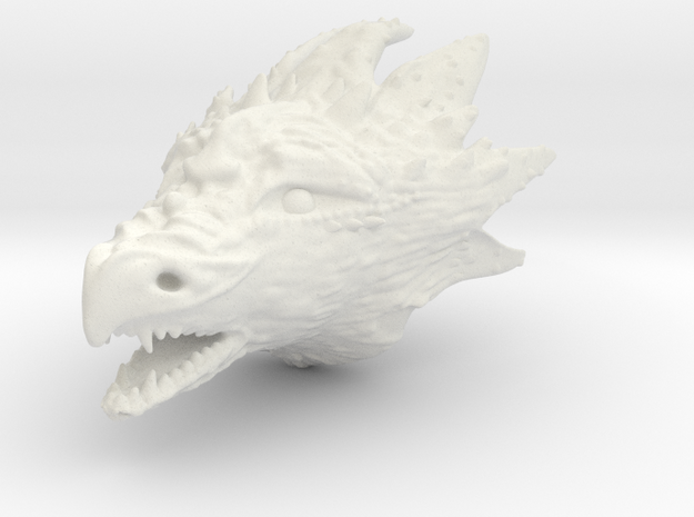 Dragonhead in White Natural Versatile Plastic