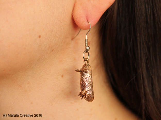 Unna the Nudibranch Earring in Natural Silver