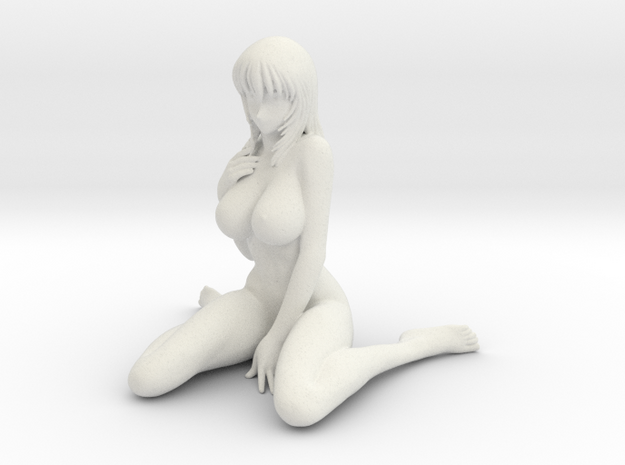 1/10 Beach Queen Asuka Sugo Sitting Pose in White Natural Versatile Plastic