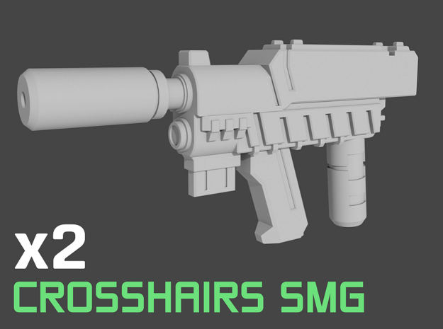 Crosshairs TLK Movie SMGs Transformers 5mm peg in White Natural Versatile Plastic