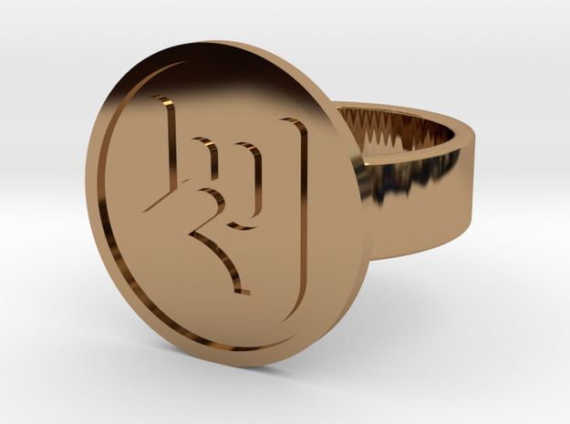 Rock On Ring in Polished Brass: 10 / 61.5