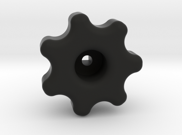 Water knob in Black Natural Versatile Plastic