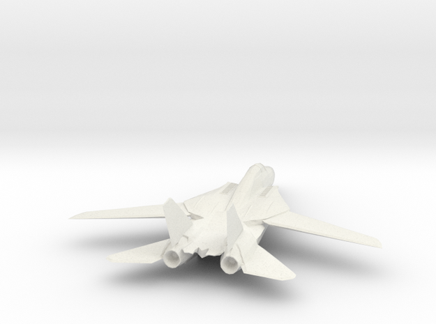 F14 Tomcat Model in White Natural Versatile Plastic