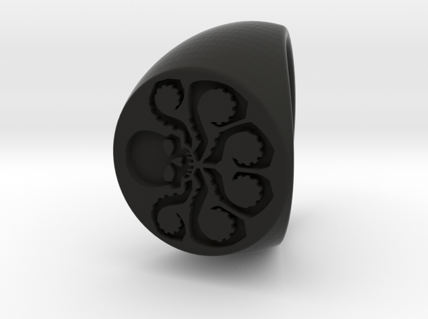 Hydra Ring Size 10 in Black Natural Versatile Plastic