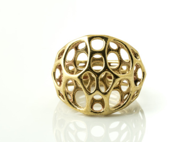 2-layer Center Ring in Polished Brass: 7 / 54