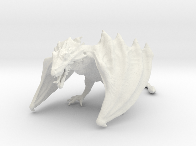 Game Of Thrones Dragon (large) in White Natural Versatile Plastic