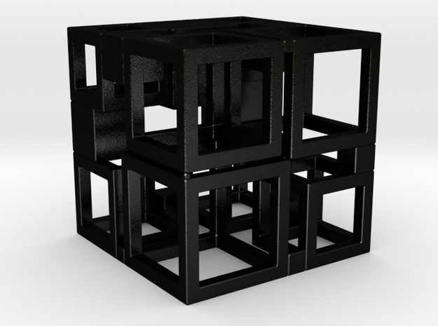 Perfect Cubed Cube Frame 41-20-1 in Matte Black Steel