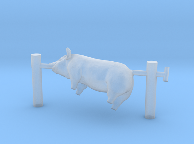 HO Scale Pig On A Spit in Tan Fine Detail Plastic