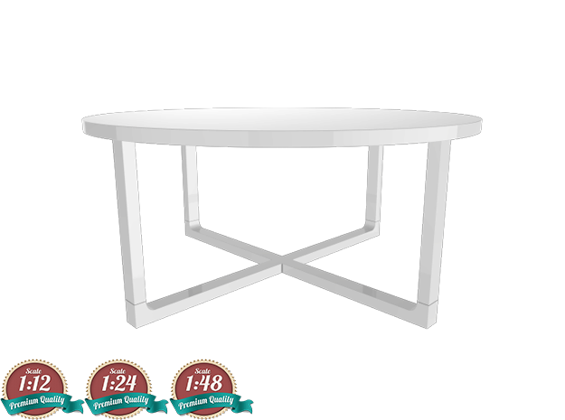 Miniature Rissna Coffee Table Version 2 - IKEA in White Natural Versatile Plastic: 1:24