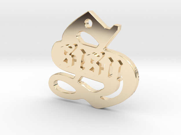 SISU (precious metal pendant) in 14k Gold Plated Brass