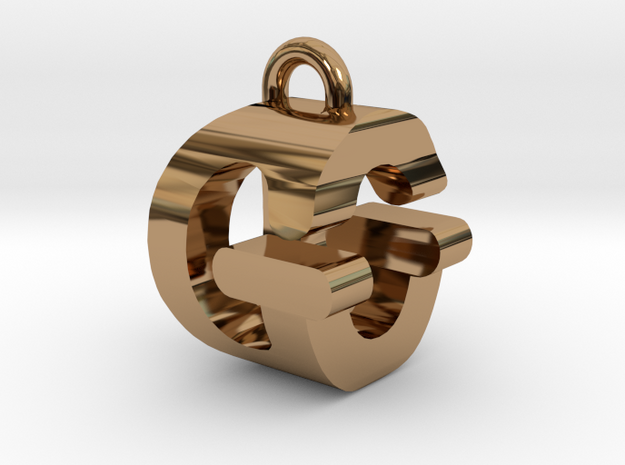 3D-Initial-GO in Polished Brass