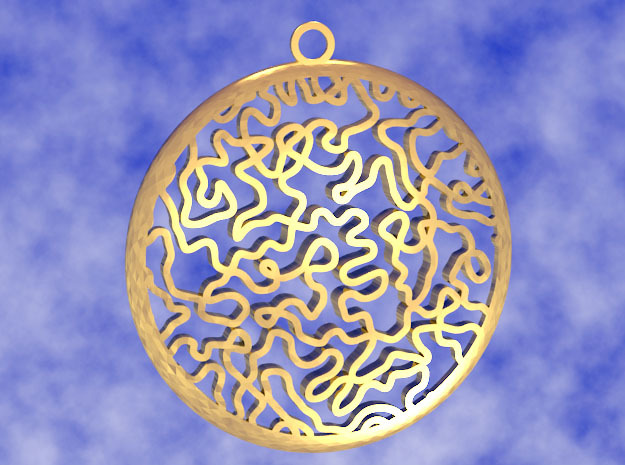 Circular timeless pendant in Polished Bronze