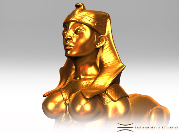 Sphinx Statue 5cm in Natural Brass