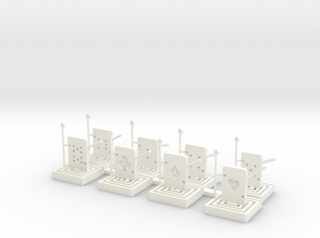 Card Guard Pawns (1) in White Processed Versatile Plastic
