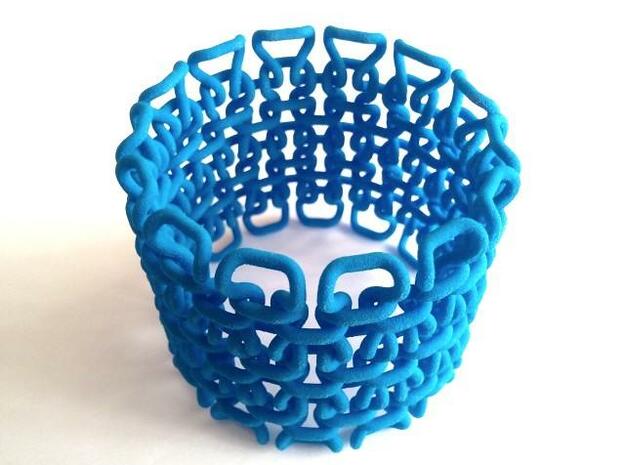 Stitch Bracelet - S in Blue Processed Versatile Plastic