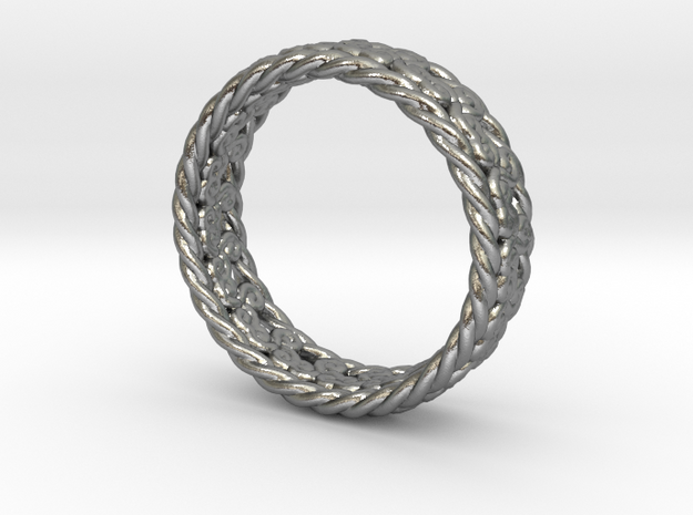 Triskelion Rope Ring Size 7 (US) in Natural Silver