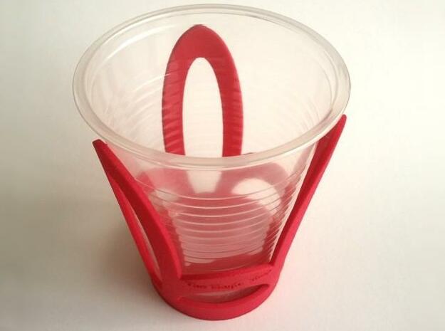 Cup Holder in White Natural Versatile Plastic