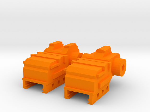 SM-55 Front and Rear Iron Sights in Orange Processed Versatile Plastic