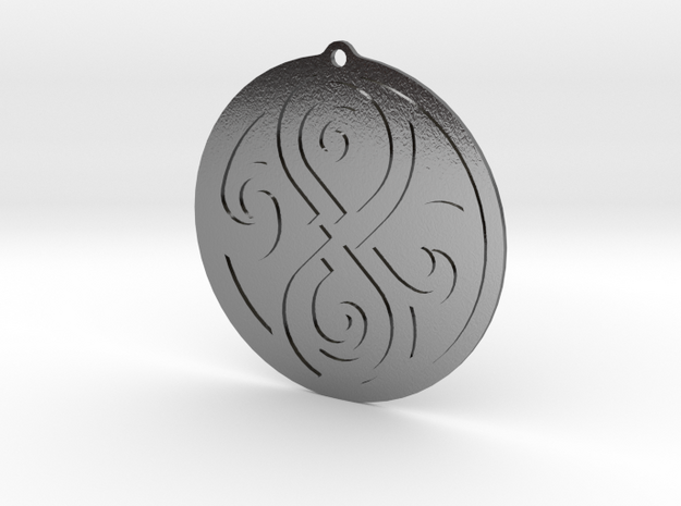 Earring of Rassilon 4cm in Polished Silver