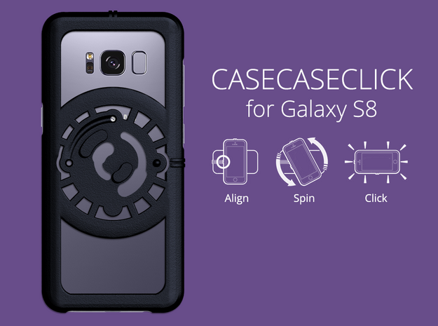 for Galaxy S8 : core : CASECASE CLICK in Black Natural Versatile Plastic