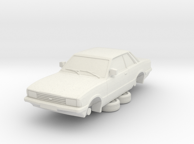 1-64 Ford Cortina Mk5 2 Door Hollow in White Natural Versatile Plastic