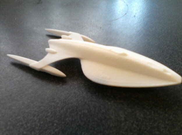 Seeker class starship - 13cm in White Natural Versatile Plastic