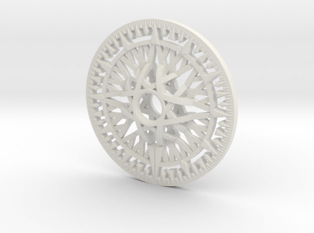 Arcanist's Pendant- 6 inch in White Natural Versatile Plastic