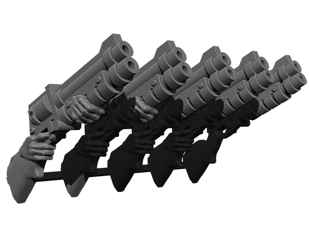 Shotgun Weapons Pack in Tan Fine Detail Plastic