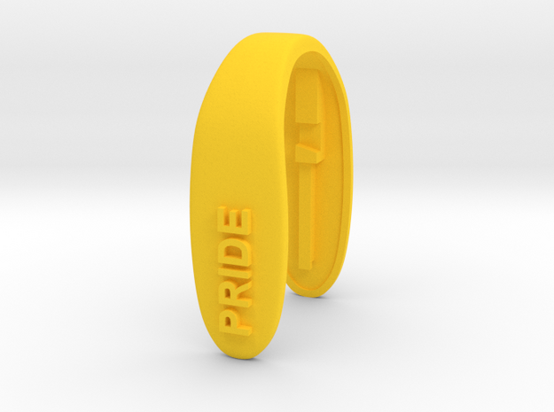 PRIDE #2 KEY FOB  in Yellow Processed Versatile Plastic