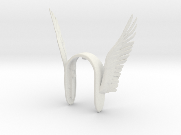WINGS XL KEY FOB  in White Natural Versatile Plastic