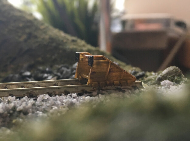 Buffer stop N scale in Smooth Fine Detail Plastic