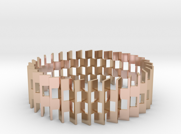 Goeritz Bangle in 14k Rose Gold Plated Brass: Small