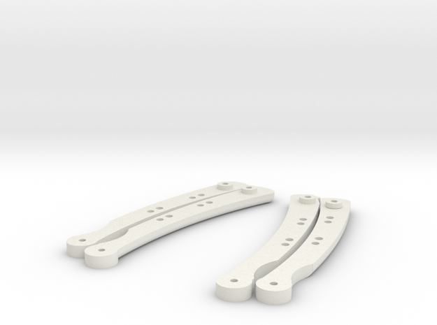 Butterfly Knife Handles in White Natural Versatile Plastic