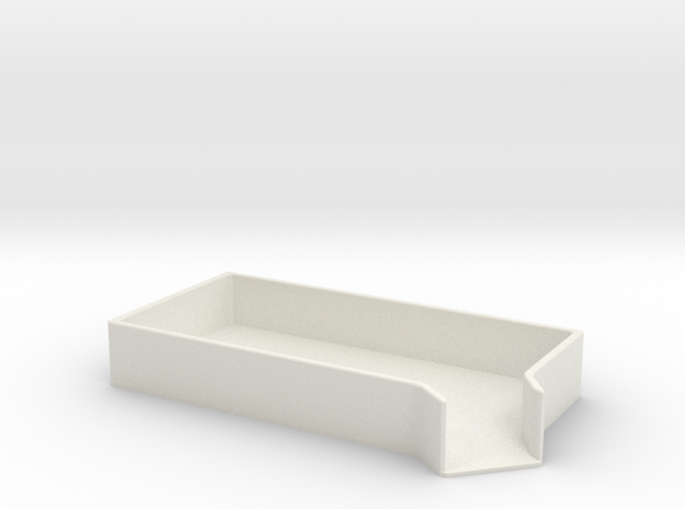 Small Parts Funnel Tray in White Natural Versatile Plastic