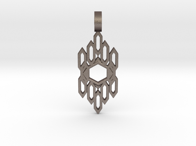 Auric Shield (Flat) in Polished Bronzed Silver Steel